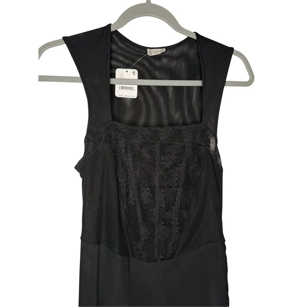 Free People Corset-is Convertible Mesh Bodycon Dress Size Small NWT - Picture 5 of 7